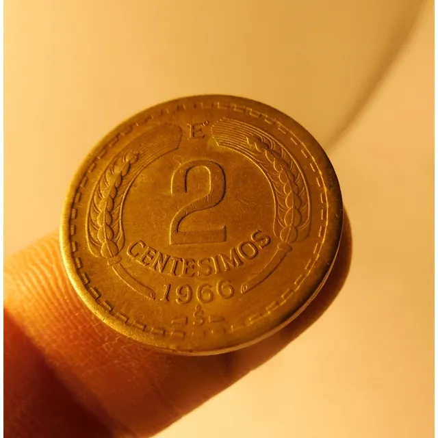 Moneda 2 Centesimos. Chile 1966