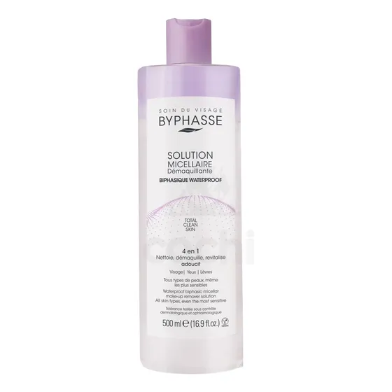Solución Micelar Desmaquillante Bifásica Waterproof 500ml