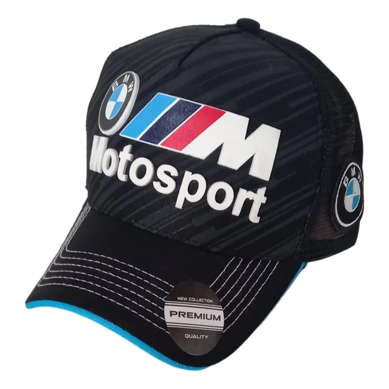 Gorro Bmw Trucker Hombre Adulto - Negro Ajustable