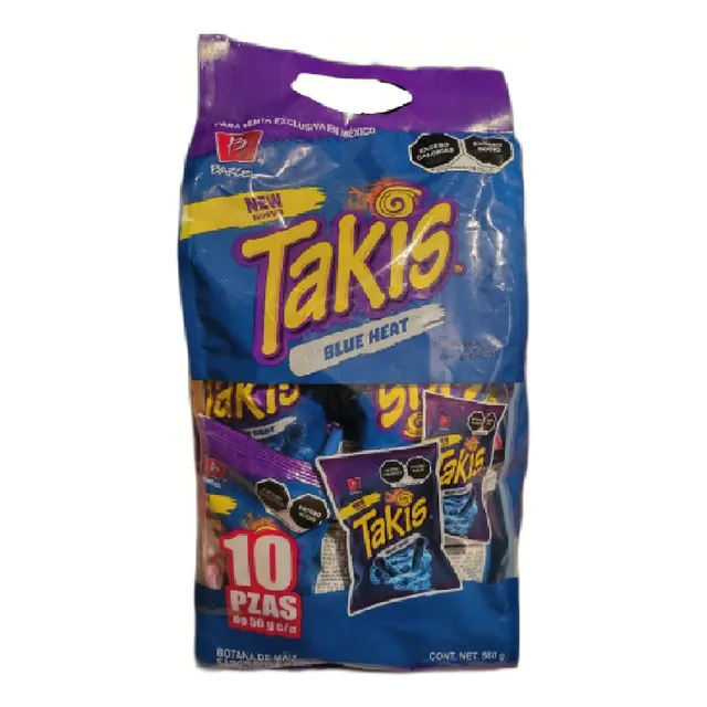 Takis Blue Heat Bolsa De 10 Pzas 560 Grs