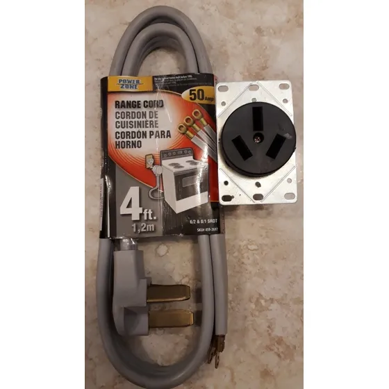 Cable Con Tomacorriente Para Cocina Y Horno 220v. 50 Amps.  