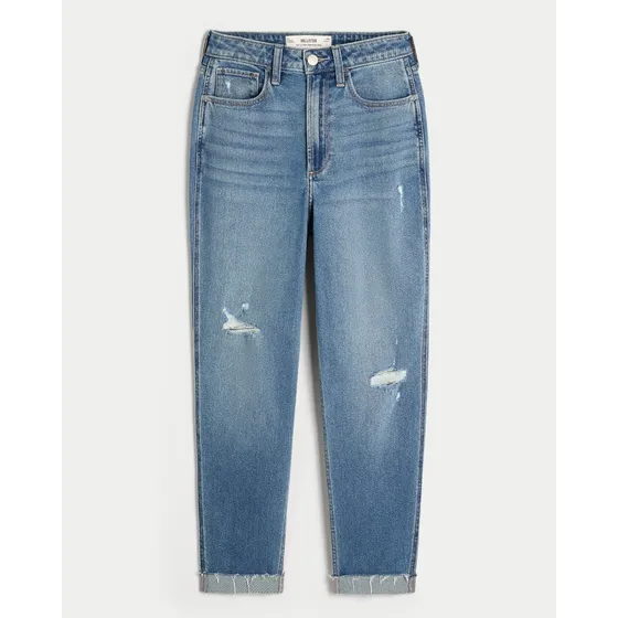 Pantalon Jean Mom Dama Hollister 100% Original