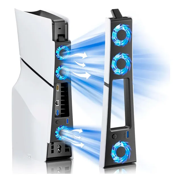 Ventilador Para Ps5 Slim Refrigeración Mejorado Con Luz Led