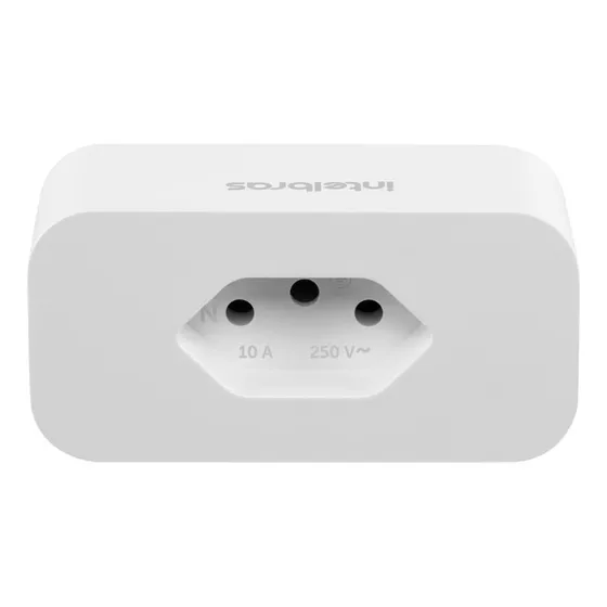 Tomada Inteligente Izy Smart Wifi Medição Consumo Intelbras Cor Branco