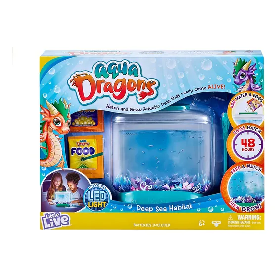 Little Live Aqua Dragons Tanque Con Luz Led Y Mascotas