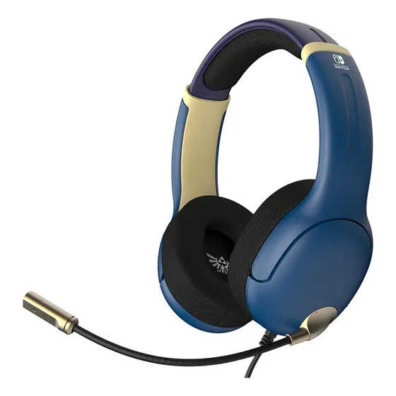Audífonos Gamer Pdp Gaming Nintendo Switch Airlite Wired Headset Azul Con Luz Sin Luz