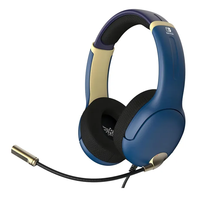 Audífonos Gamer Pdp Gaming Nintendo Switch Airlite Wired Headset Azul Con Luz Sin Luz