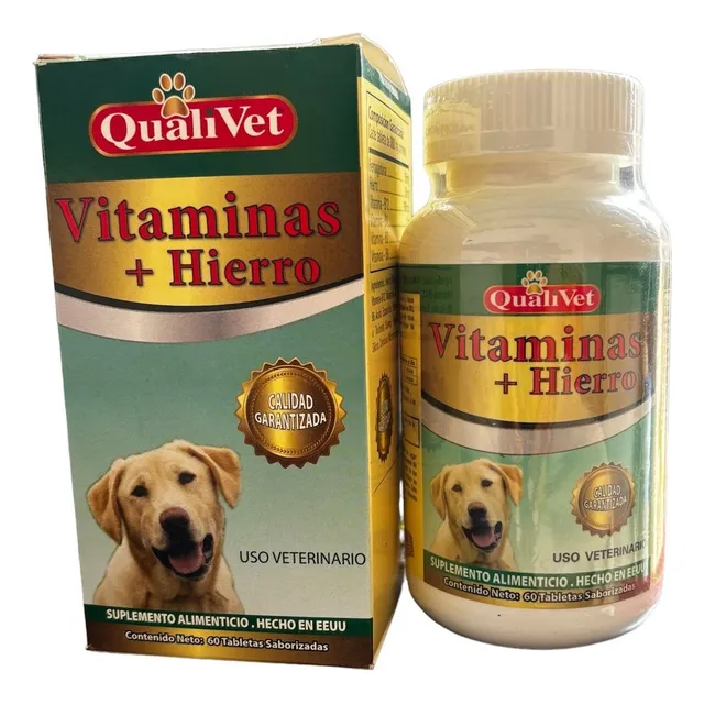 Suplemento Alimenticio Para Perros Vitaminas + Hierro 60 Tab