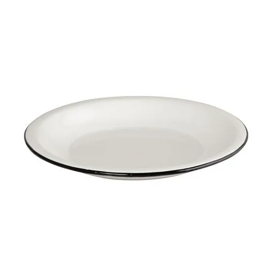 Prato Ágata Esmaltado Raso Nro 26 Ewel Branco