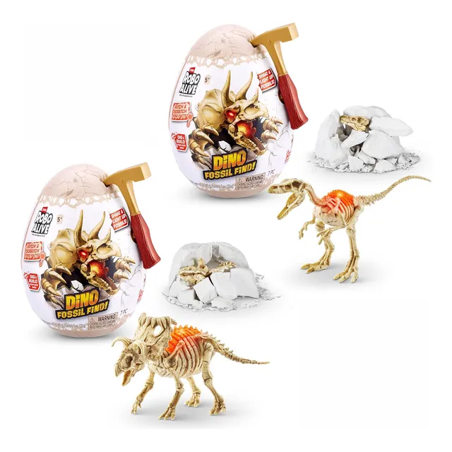 Robo Alive Huevo Fosil Dinosaurios Pack De 2 Huevos.