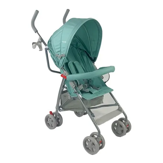 Coche paragüitas Bebesit Fun 2024 G310 verde con chasis color gris
