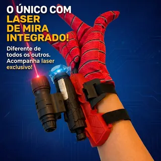 Luva Lança Teia Super Herói Brinquedo Divertido