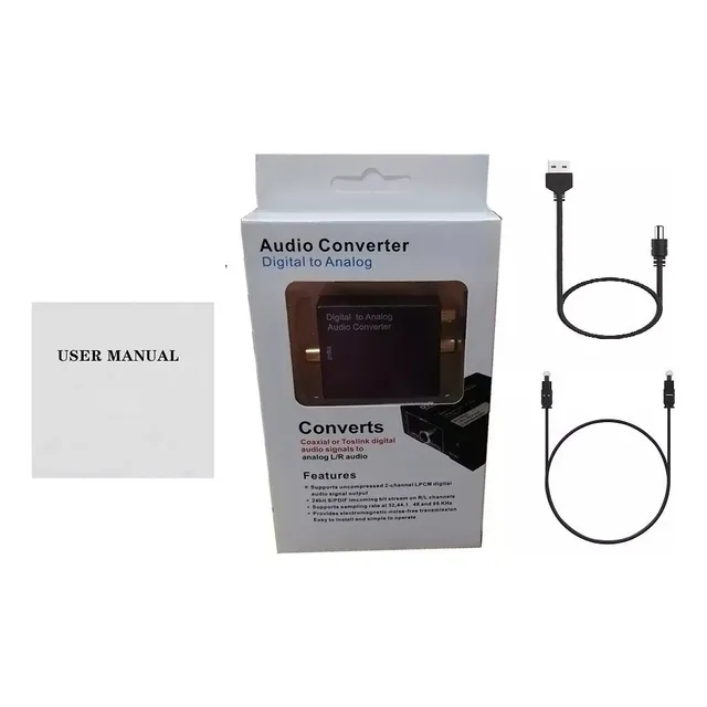 Convertidor Audio Digital Optico Toshlink Analogo Rca Nuevo