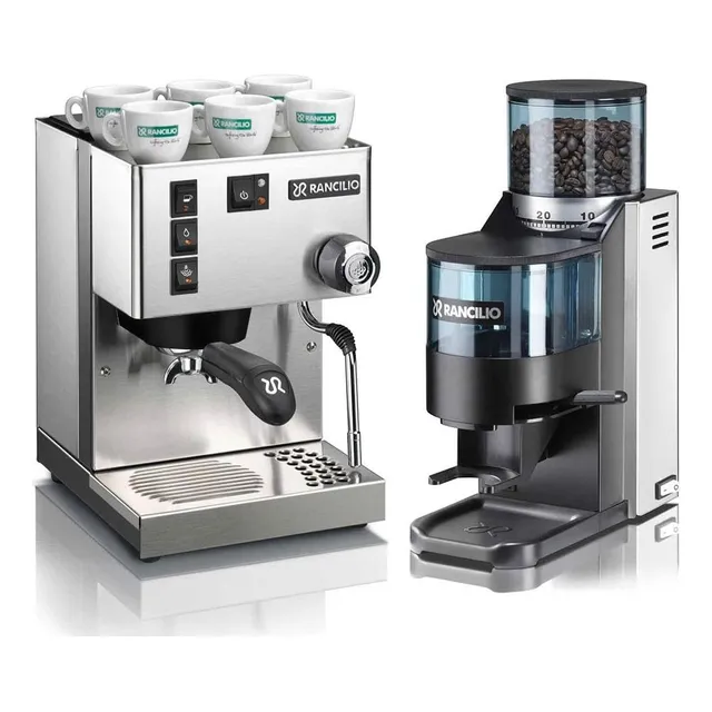 Rancilio Silvia M V6 Y Grinder (negro, Dosificador)