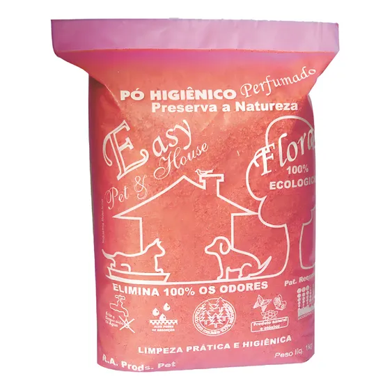 Eliminador De Odores Em Pó Easy Pet Para Areia Floral - 1kg