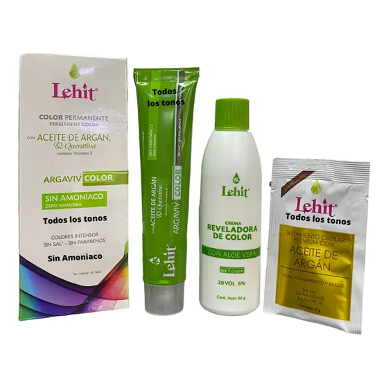 Tinte Sin Amoniaco Lehit Con Aceite De A - g a $582