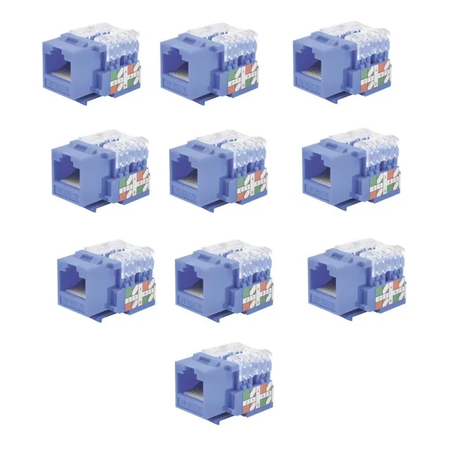 10 Pz Conector Jack Rj45 Cat6  Sin Impacto Keystone