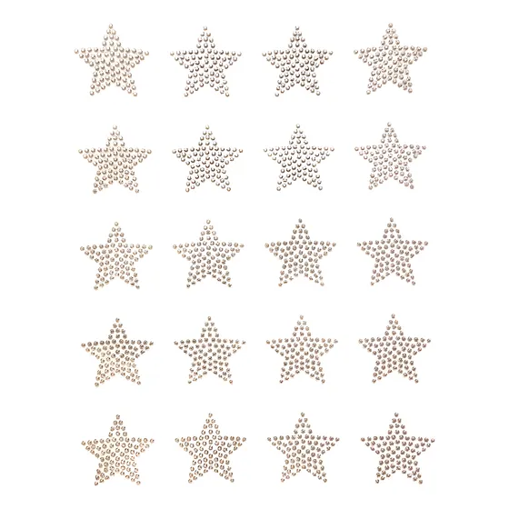Plancha De Strass Termoadhesivo Estrellas Clasicas Hotfix