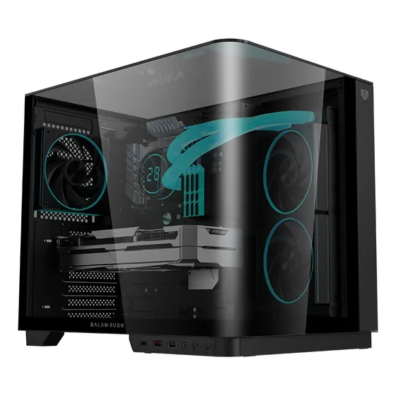Gabinete Gamer Media Torre Tank Expert Curve 6800 Negro