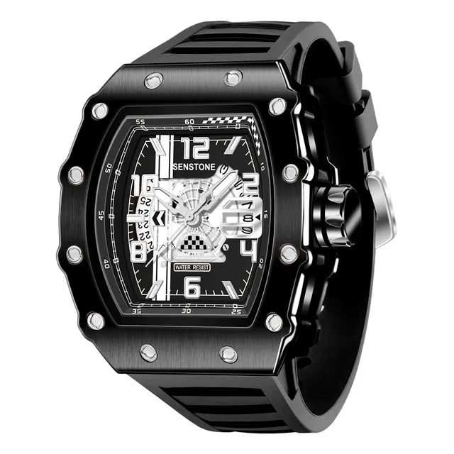 Senstone Hombres Relojes Tonneau Nuevo Estilo De V5dv8