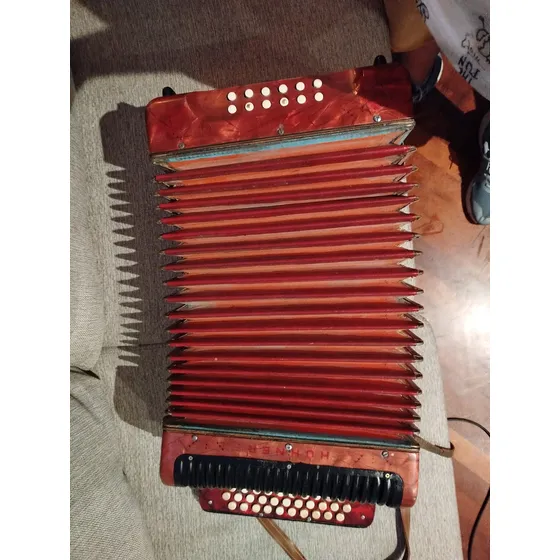 Acordeon Hohner 3 Hileras Antigua En Perfecto Estado