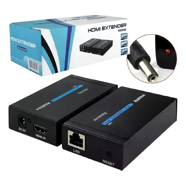 Extensor HDMI de 60 metros mediante cable de red Rj45 Cat5e/6e 1080p