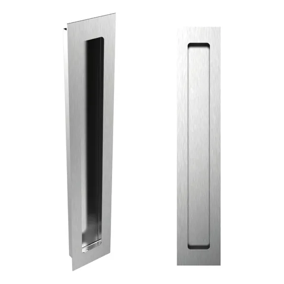 Puxador Concha Porta De Correr 2 Pçs Aço Inox 30cm Escovado