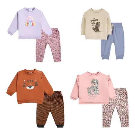 Conjunto Pantalón Buzo + Poleron Bebe Niño Y Niña