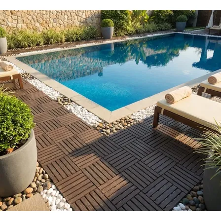 10 Deck De Madeira Plástica Modular Ecológico Imbuia 30x30
