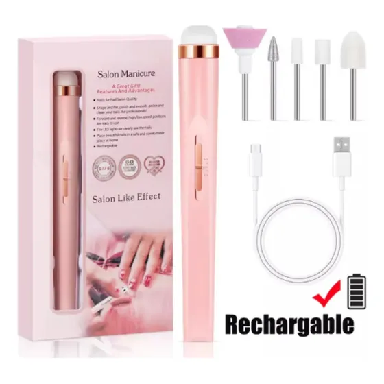 Kit Pulidor Drill De Uñas Eléctrico Recargable
