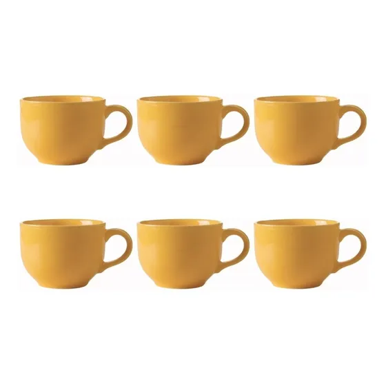 Set 6 Tazones Tazas Grandes Sopa Cerealeros Ceramica 740 Ml