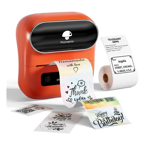 Impresora Phomemo M220, Para Códigos De Barras, Naranja