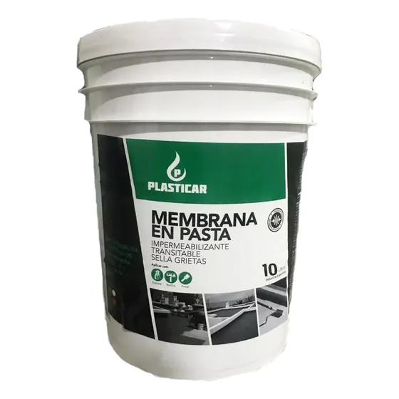 Membrana Liquida En Pasta  Techos Premium 10 Lts Plasticar