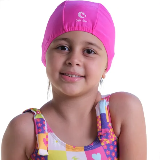 Touca Natação Infantil Tecido Proteção Uv 50 Hidroginástica
