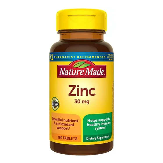 Suplemento Nature Made Zinc 30 Mg 100 Comprimidos