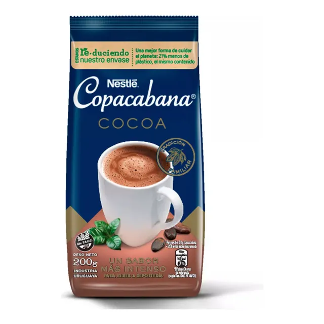 Cocoa En Polvo Copacabana 200 Grs.