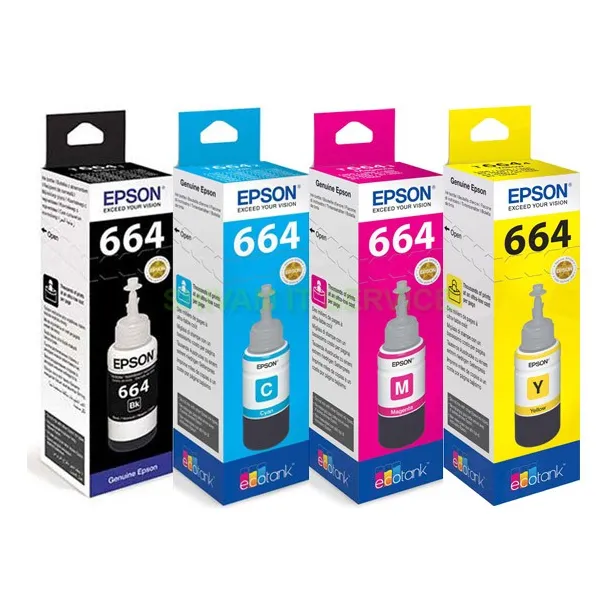 Set Pack 4  Botella Epson Original 664 Para L210 L220 L375 O