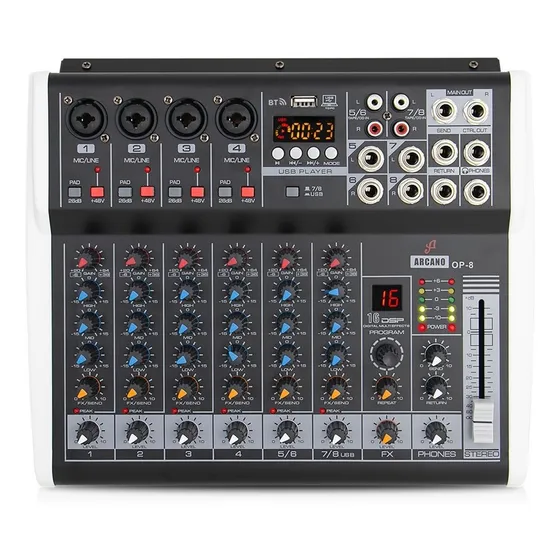 Console Arcano OP-8 de mistura 220V