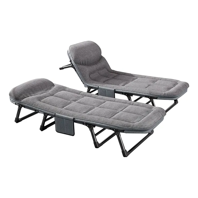Catre Cama Campaña Camping Plegable Portátil Sencilla Ligera Color Gris Oscuro