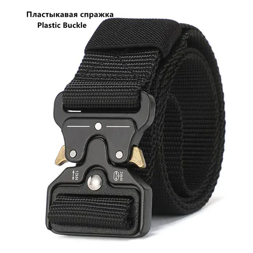 Cinto Militar Mardi Tático Fivela Serviço Engate Rápido Para Calça Comum Cor Preto Tamanho Único