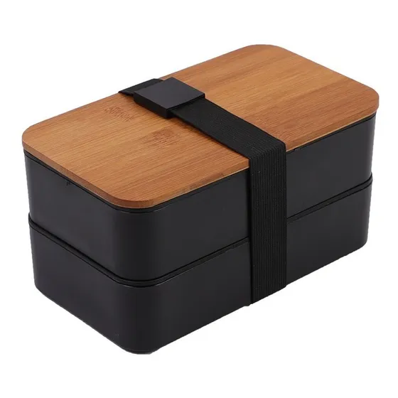 Lunchera Alimentos Vianda Conservadora Plastica Cubiertosful Color Negro