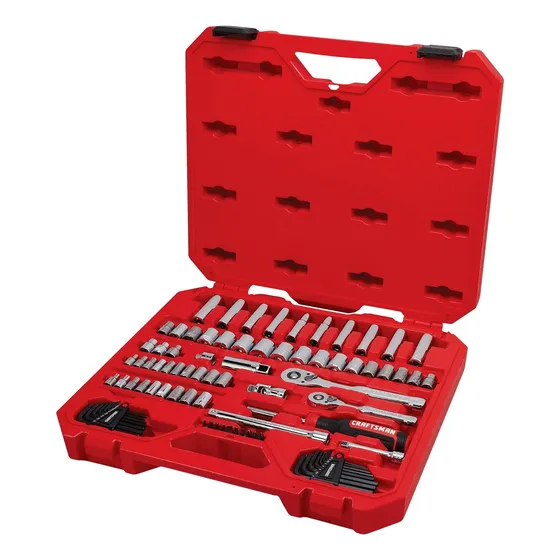 Craftsman Mechanics Tool Set, 83 Piece Hand Tool And Sock...