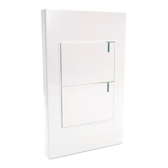 Interruptor Doble Conmutable Blanco Premium White De Lujo