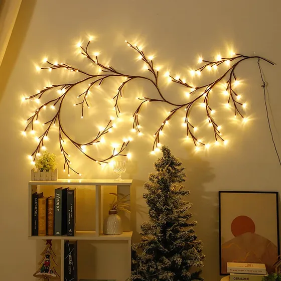 7.5ft 144leds Rama De Árbol De Luz For Decoración Navid