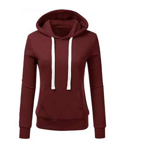 Uqghqo Sudadera Capucha Para Dama Manga Larga Bloque