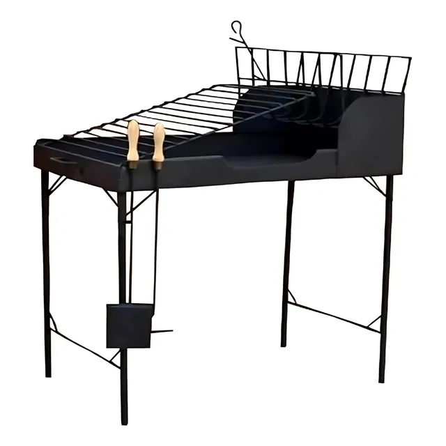 Parrillero Plegable Bandeja Chapa A. 0,75 X A 0,55 X L 0,90.
