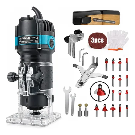 Kit Tupia Manual Laminadora 30000r/m,800w + 15peças Cortador