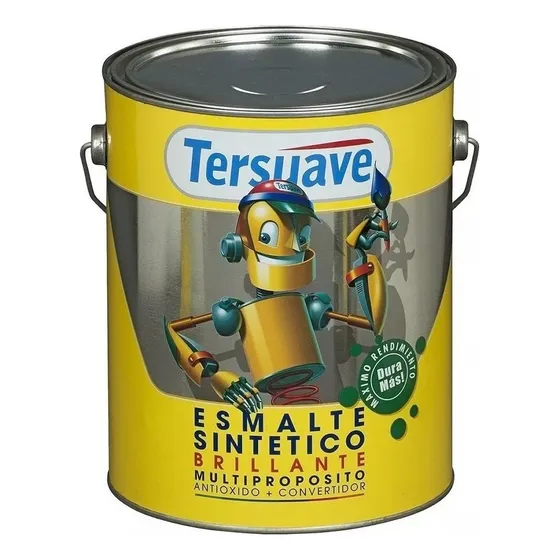 Pintura Esmalte Sintetico Tersuave Brillante 1 Litro 3 En 1 Color Blanco