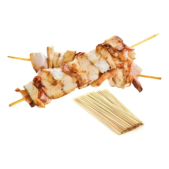 Palitos Brochette De Madera Gruesos 25cm. Pack X 100 U. Brochette Grueso