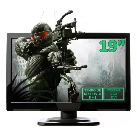 Monitor Lenovo Gamer 19.5  Wide 5ms Hd Dvi-d Vga Bivolt